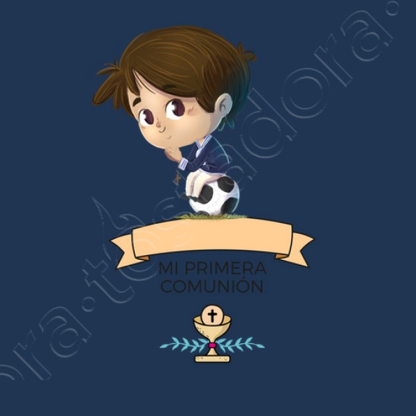Niu00f1o futbol primera comuniu00f3n - personalu00edzala