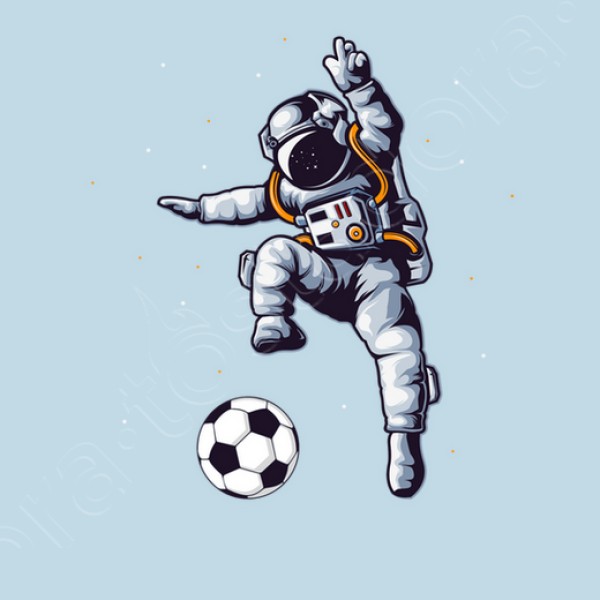 astronauta de fu00fatbol en el ventilador d