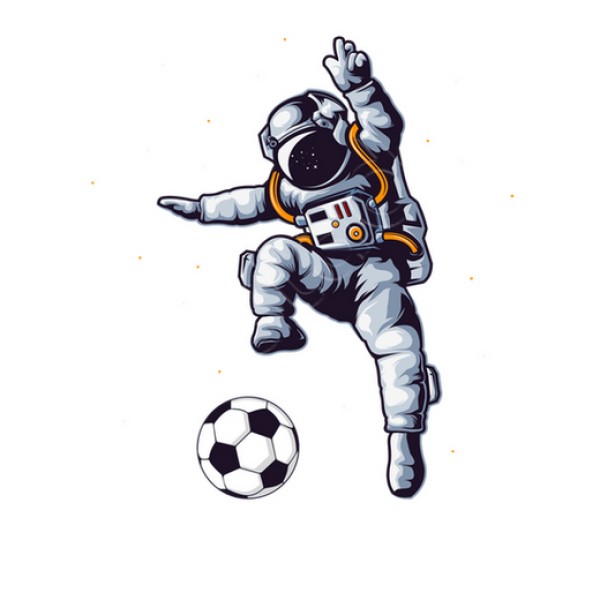 astronauta de fu00fatbol en el ventilador d