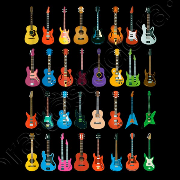 Colecciu00f3n De Guitarras Guitarrista Mu00fasica Rock Heavy Metal