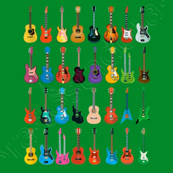 Colecciu00f3n De Guitarras Guitarrista Mu00fasica Rock Heavy Metal