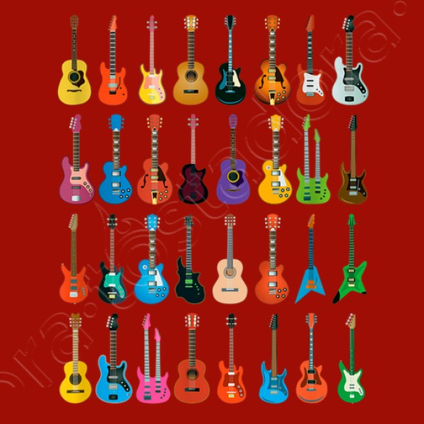 Colecciu00f3n De Guitarras Guitarrista Mu00fasica Rock Heavy Metal