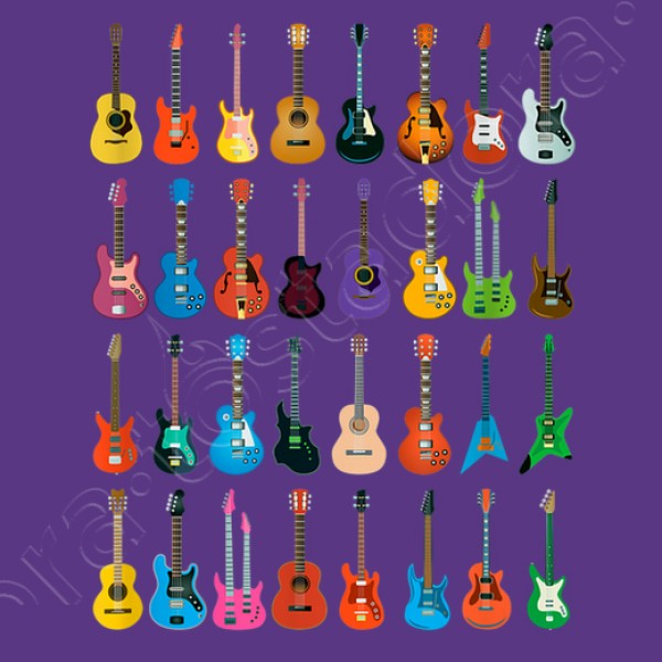 Colecciu00f3n De Guitarras Guitarrista Mu00fasica Rock Heavy Metal
