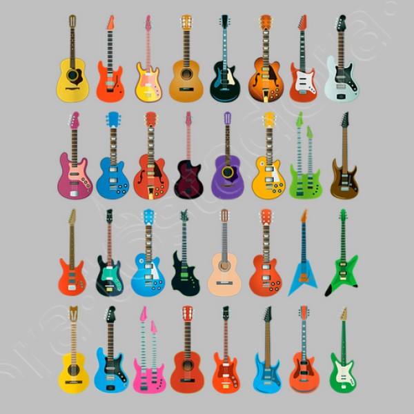 Colecciu00f3n De Guitarras Guitarrista Mu00fasica Rock Heavy Metal
