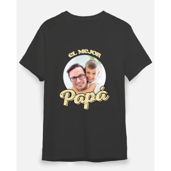 camiseta el mejor papu00e1 foto personalizable regalos du00eda del padre personalizados