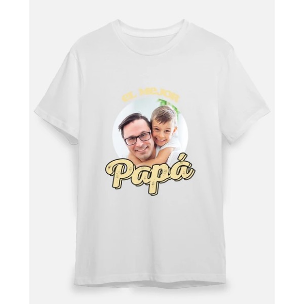 camiseta el mejor papu00e1 foto personalizable regalos du00eda del padre personalizados