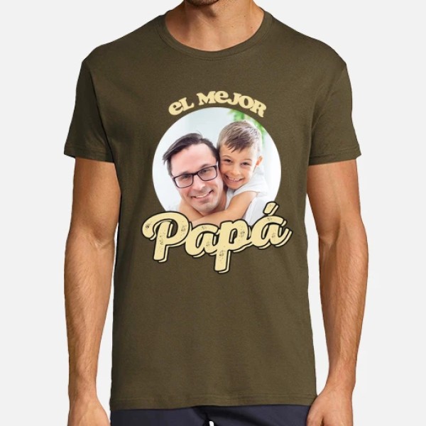 camiseta el mejor papu00e1 foto personalizable regalos du00eda del padre personalizados
