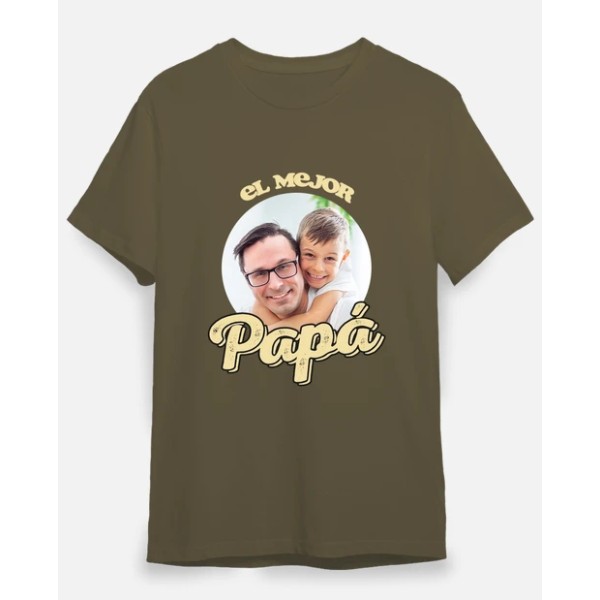 camiseta el mejor papu00e1 foto personalizable regalos du00eda del padre personalizados