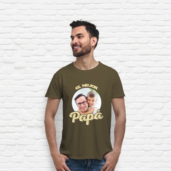 camiseta el mejor papu00e1 foto personalizable regalos du00eda del padre personalizados