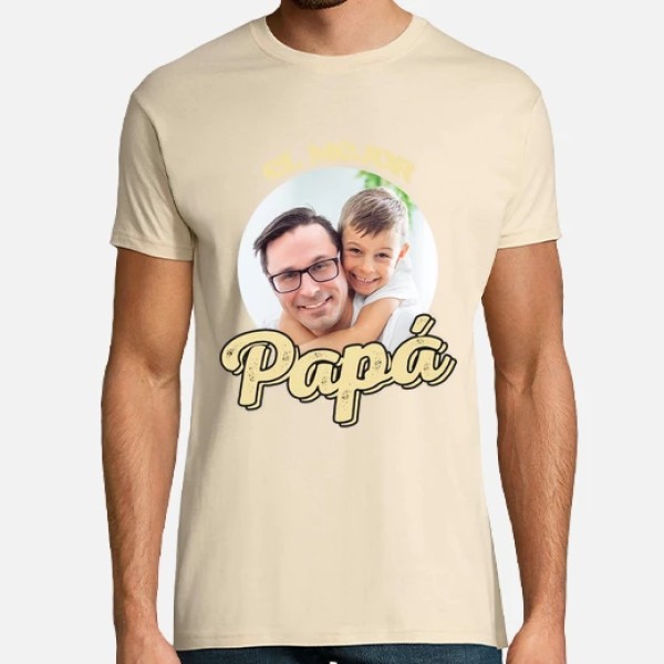 camiseta el mejor papu00e1 foto personalizable regalos du00eda del padre personalizados