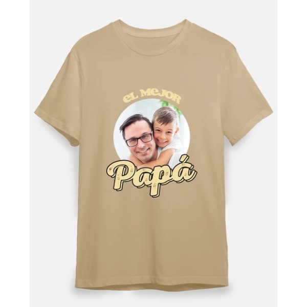 camiseta el mejor papu00e1 foto personalizable regalos du00eda del padre personalizados