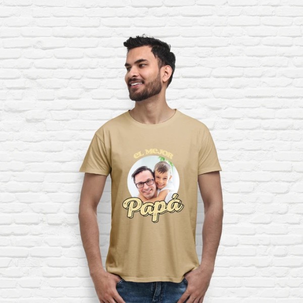 camiseta el mejor papu00e1 foto personalizable regalos du00eda del padre personalizados
