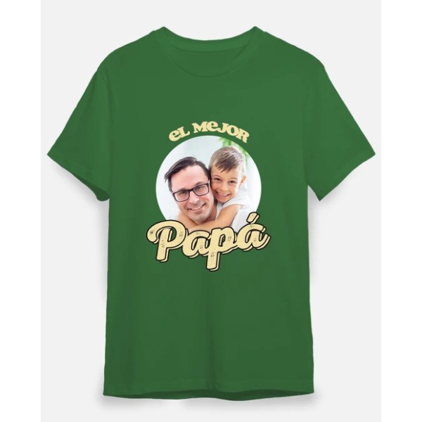 camiseta el mejor papu00e1 foto personalizable regalos du00eda del padre personalizados