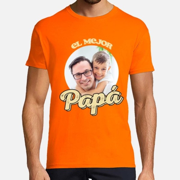 camiseta el mejor papu00e1 foto personalizable regalos du00eda del padre personalizados