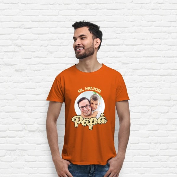 camiseta el mejor papu00e1 foto personalizable regalos du00eda del padre personalizados