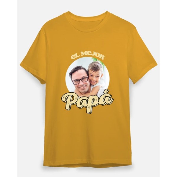 camiseta el mejor papu00e1 foto personalizable regalos du00eda del padre personalizados