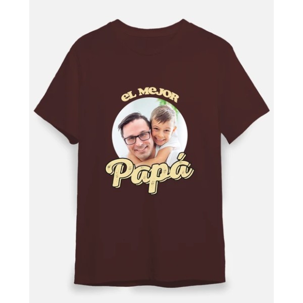 camiseta el mejor papu00e1 foto personalizable regalos du00eda del padre personalizados