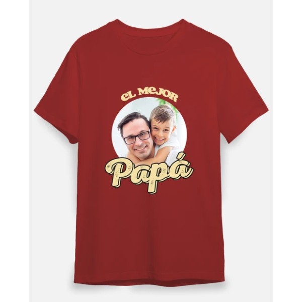 camiseta el mejor papu00e1 foto personalizable regalos du00eda del padre personalizados