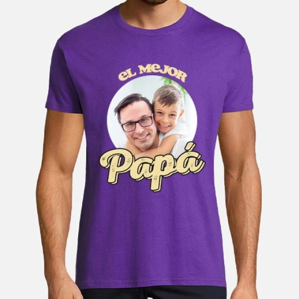 camiseta el mejor papu00e1 foto personalizable regalos du00eda del padre personalizados