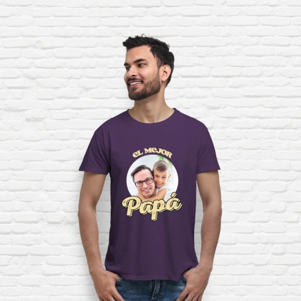 camiseta el mejor papu00e1 foto personalizable regalos du00eda del padre personalizados