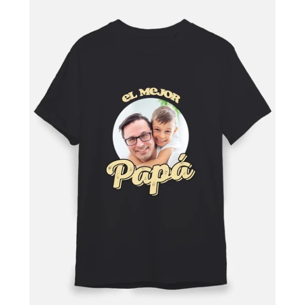 camiseta el mejor papu00e1 foto personalizable regalos du00eda del padre personalizados