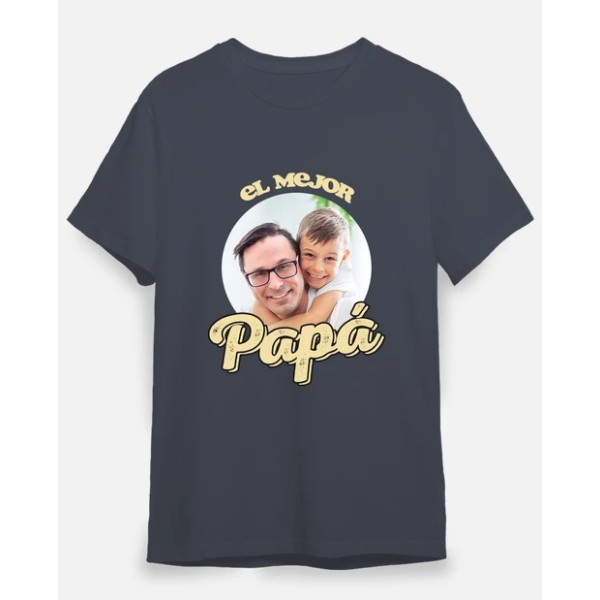 camiseta el mejor papu00e1 foto personalizable regalos du00eda del padre personalizados