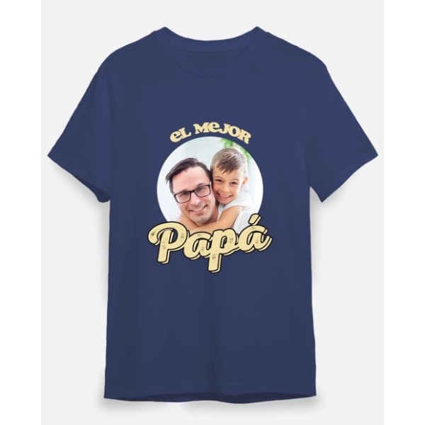 camiseta el mejor papu00e1 foto personalizable regalos du00eda del padre personalizados