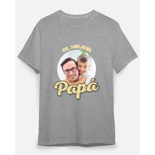 camiseta el mejor papu00e1 foto personalizable regalos du00eda del padre personalizados
