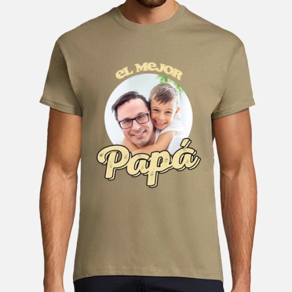 camiseta el mejor papu00e1 foto personalizable regalos du00eda del padre personalizados