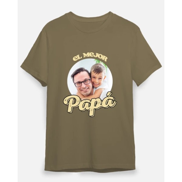 camiseta el mejor papu00e1 foto personalizable regalos du00eda del padre personalizados