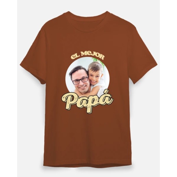 camiseta el mejor papu00e1 foto personalizable regalos du00eda del padre personalizados
