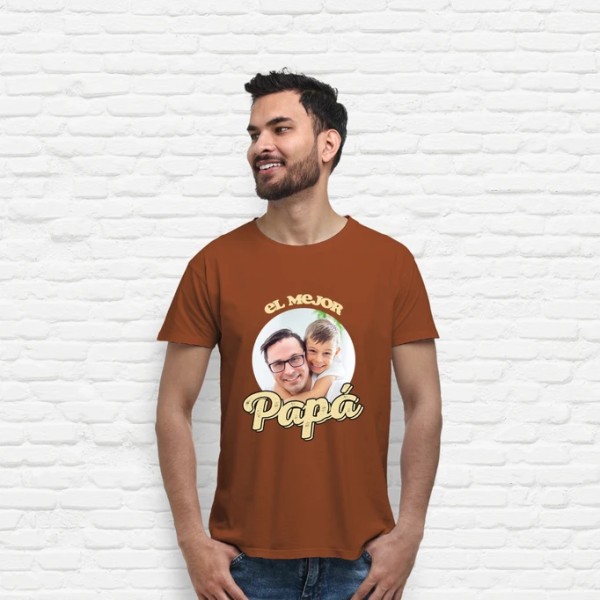 camiseta el mejor papu00e1 foto personalizable regalos du00eda del padre personalizados