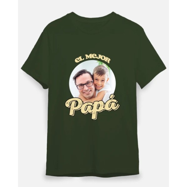 camiseta el mejor papu00e1 foto personalizable regalos du00eda del padre personalizados