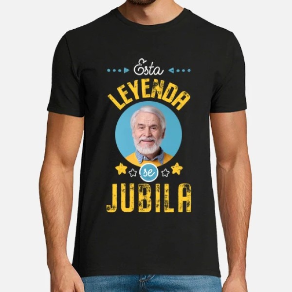 camiseta esta leyenda se jubila foto personalizable