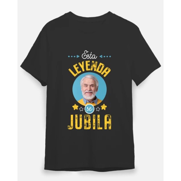 camiseta esta leyenda se jubila foto personalizable