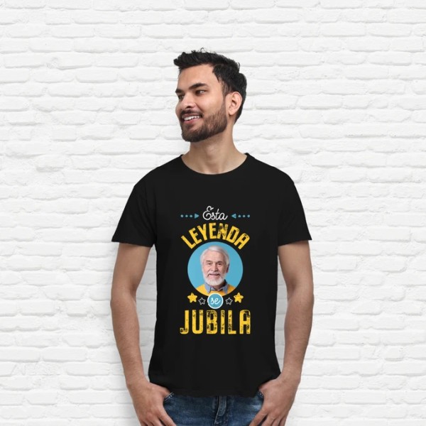 camiseta esta leyenda se jubila foto personalizable