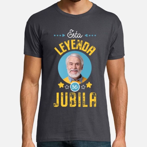 camiseta esta leyenda se jubila foto personalizable