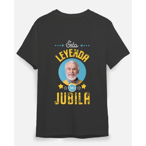 camiseta esta leyenda se jubila foto personalizable