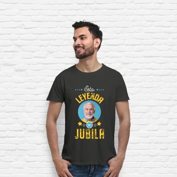 camiseta esta leyenda se jubila foto personalizable