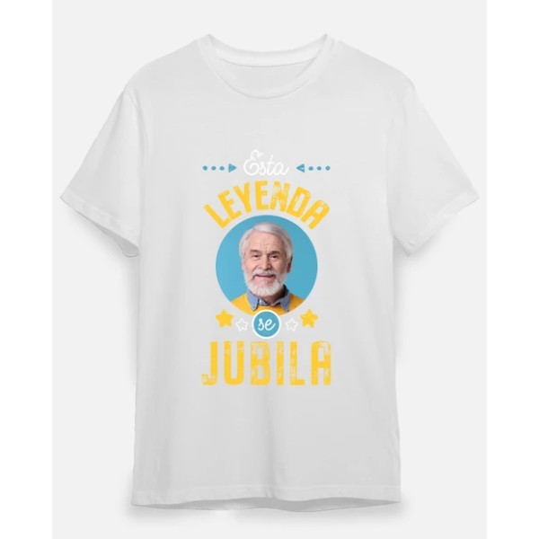 camiseta esta leyenda se jubila foto personalizable