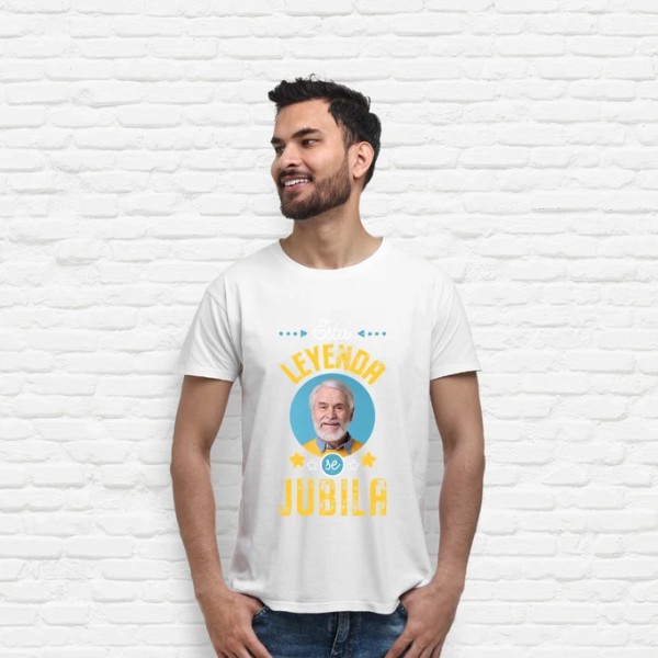 camiseta esta leyenda se jubila foto personalizable
