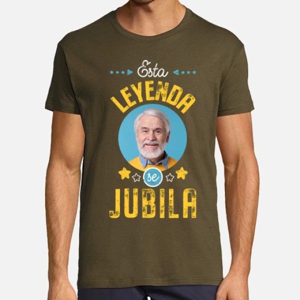 camiseta esta leyenda se jubila foto personalizable