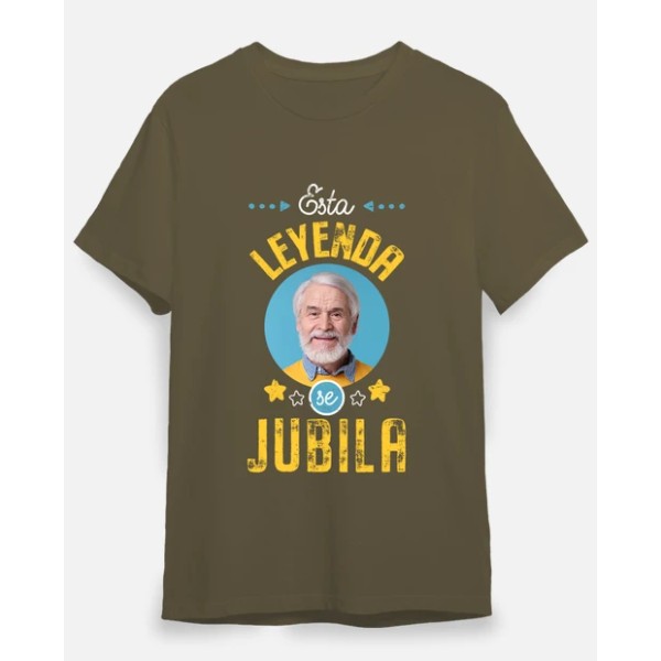 camiseta esta leyenda se jubila foto personalizable