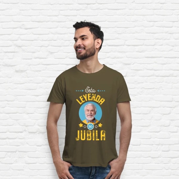 camiseta esta leyenda se jubila foto personalizable