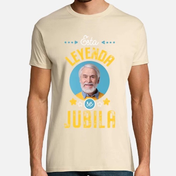 camiseta esta leyenda se jubila foto personalizable