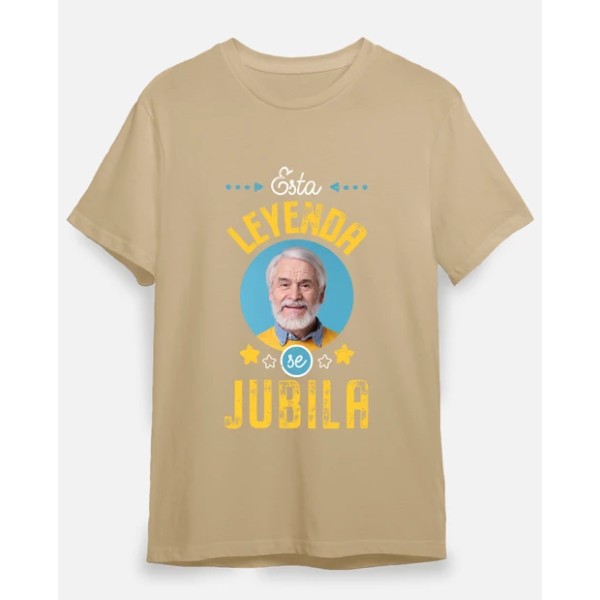 camiseta esta leyenda se jubila foto personalizable