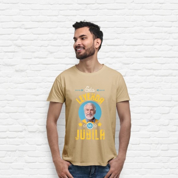 camiseta esta leyenda se jubila foto personalizable