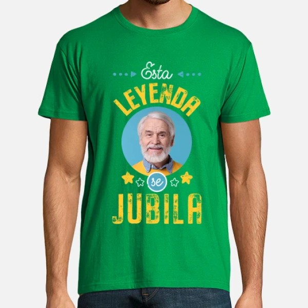 camiseta esta leyenda se jubila foto personalizable