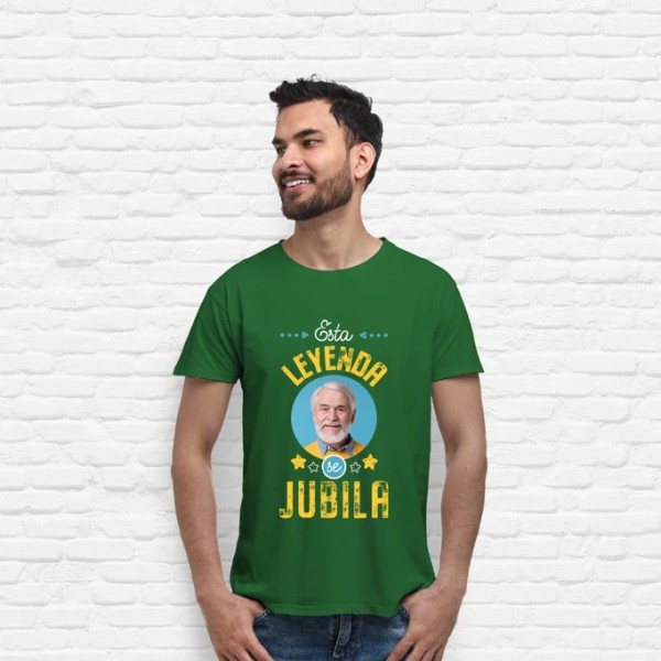 camiseta esta leyenda se jubila foto personalizable