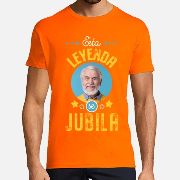 camiseta esta leyenda se jubila foto personalizable